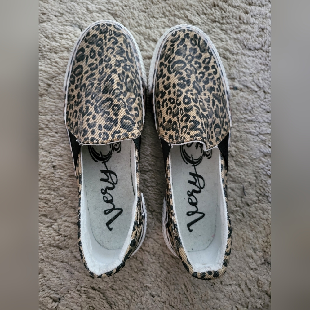 Leopard slip on loafer